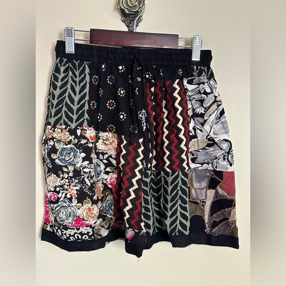 NWOT 🌈 One-of-a-Kind Patchwork Shorts – Free Size Shorts Authentic from India